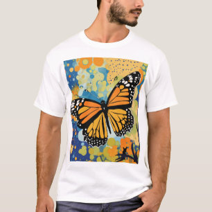Levende Monarch vlinder Kunst. T-shirt