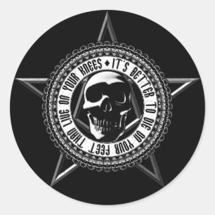 Levende of sterven schedel Stickers