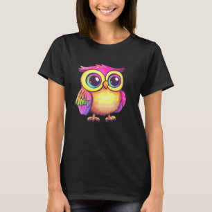 Levende Uil Illustratie T-shirt