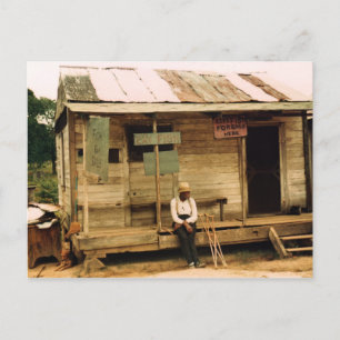 Levende vis voor verkoop briefkaart