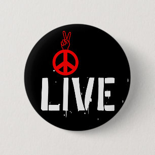 Levende vrede - aardbeivelden NYC Ronde Button 5,7 Cm