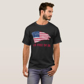 LEVENDE VRIJE OF DIE VLAGGESCHIRT T-SHIRT (Voorkant volledig)
