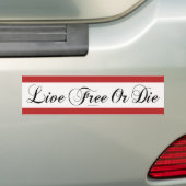 Levende vrije of stervende bumpersticker (Op auto)