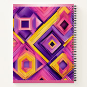 Levendig 3D geometrisch Notitieboek (Achterkant)