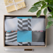 Levendig 3D Schaakbord – Speelse Retro Pop Tissuepapier (Geschenk)