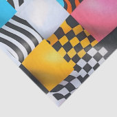 Levendig 3D Schaakbord – Speelse Retro Pop Tissuepapier (Detail)