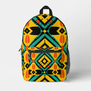 Levendig Abstract Afrikaans Patroon Bedrukte Rugzak