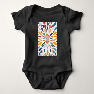 Levendig Abstract Bloemig Barstpatroon Romper