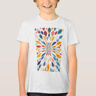 Levendig Abstract Bloemig Barstpatroon Tri-Blend Shirt