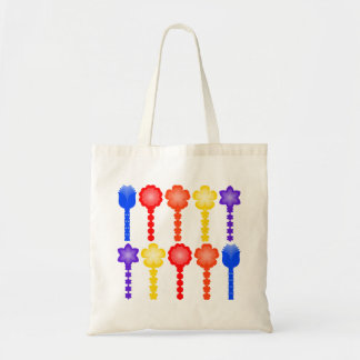 Levendig Abstract Bloempatroon Boodschappentas Tote Bag