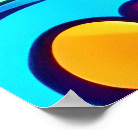 Levendig Abstract Bubbels artwork Poster (Hoek)