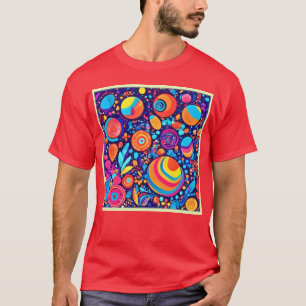 Levendig Abstract Bubble-universum T-shirt