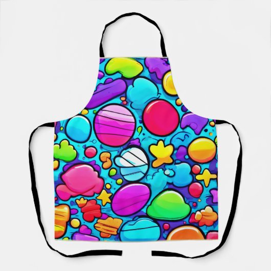 Levendig Abstract Candyland Schort (Voorkant)