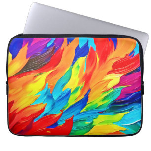 Levendig Abstract expressionisme schilderij Laptop Sleeve