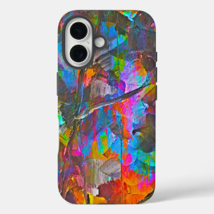 Levendig Abstract expressionistisch schilderij iPhone 16 Hoesje