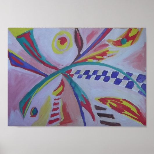 Levendig Abstract Frans Poster door Raphael Сanoss (Voorkant)