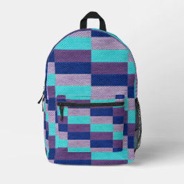 Levendig Abstract Geometrisch Blokpatroon Esthetie Bedrukte Rugzak