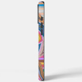 Levendig Abstract Geometrisch Gestreept Patroon Case-Mate iPhone Case (Achterkant / Links)