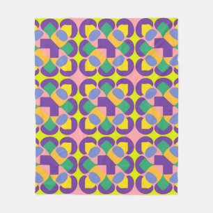 🌈 Levendig Abstract Geometrisch Krachtige Kleur D Fleece Deken