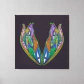 Levendig Abstract kunstwerk - visionaire psychedel Canvas Afdruk (Voorkant)