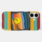 Levendig abstract landschap met gele spiraal Case-Mate iPhone case (Achterkant (horizontaal))