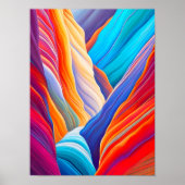 Levendig Abstract Landschap van Grand Canyon Poster (Voorkant)