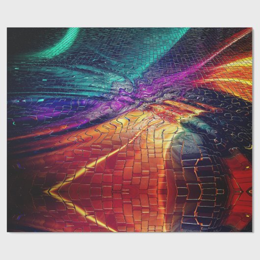 Levendig Abstract Mozaïek Cadeaupapier (Vlak)