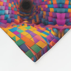 Levendig Abstract Mozaïek Dekbed Fleece Deken