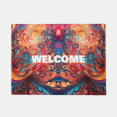 Levendig abstract ontwerp deurmat (Voorkant)