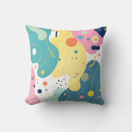 Levendig Abstract organisch vormpatroon Kussen