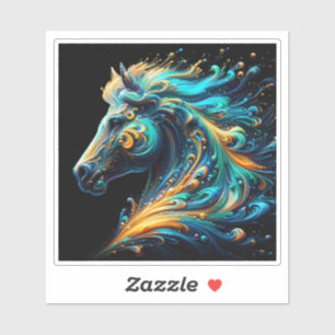 Levendig Abstract paardenhoofd ontwerp Sticker