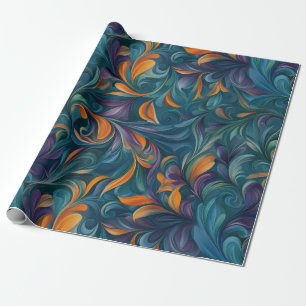 Levendig Abstract Paisley-geïnspireerd patroon (2) Cadeaupapier