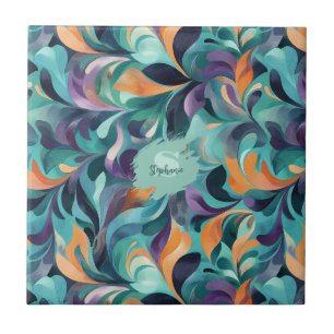 Levendig Abstract Paisley-geïnspireerd patroon Tegeltje