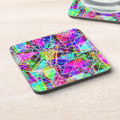 Levendig Abstract patroonontwerp Bier Onderzetter (Linkerzijde)