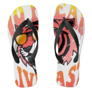 Levendig Abstract Zomer Geometrisch Patroon Teenslippers