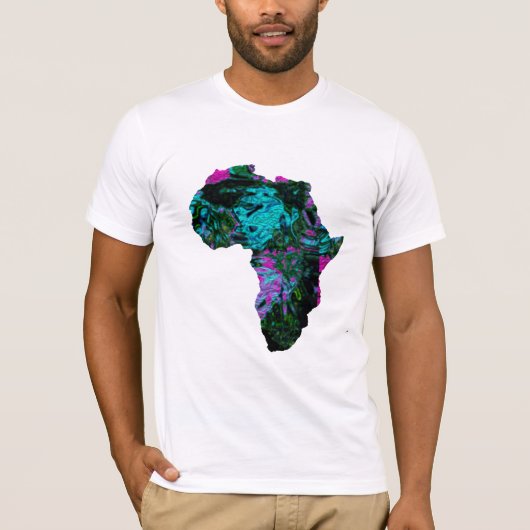 Levendig Afrikaans Kaart T-shirt - Verken Diversit (Voorkant)