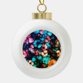 Levendig alcoholinktpatroon keramische bal ornament (Voorkant)