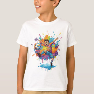 Levendig artistiek T-shirt voor jongens