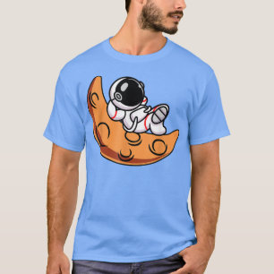 Levendig asstronaut-zonnebaden in de moonruimte Fu T-shirt