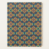 Levendig Azteeks geometrisch bloemenpatroon Planner (Achterkant)
