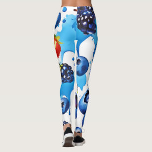 levendig bessenpatroon leggings