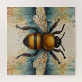 Levendig bijenaquarelpatroon legpuzzel (Horizontaal)