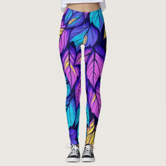 Levendig blad Kleurrijke Natuur Leggings