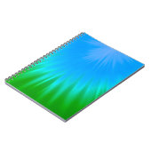 Levendig blauw en groen Abstract Notitieboek (Linkerzijde)