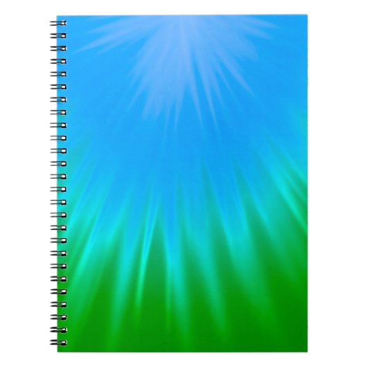 Levendig blauw en groen Abstract Notitieboek (Voorkant)