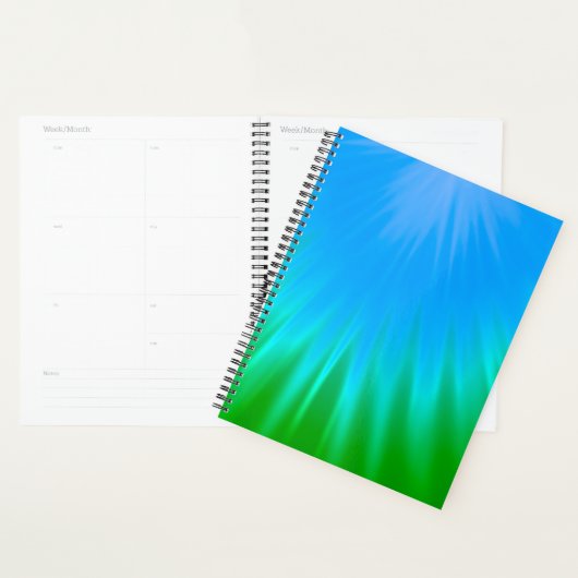 Levendig blauw en groen Abstract Planner (Display)