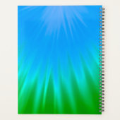 Levendig blauw en groen Abstract Planner (Achterkant)