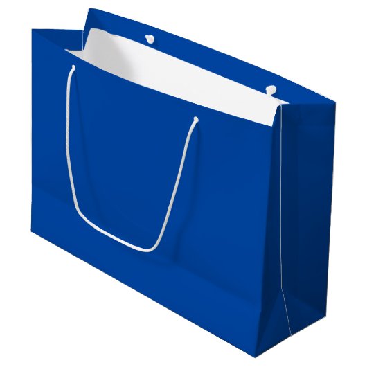 Levendig Blauw Groot Cadeauzakje (Voorkant Gekanteld)
