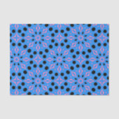 Levendig blauw roze & zwart geometrisch patroon tissuepapier (Voorkant)