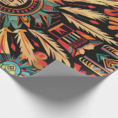 Levendig Blauwgroen "Aztec Dream" mat inpakpapier (Hoek)